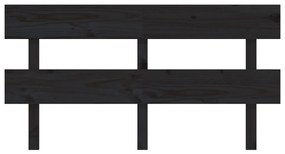 Cabeceira de cama 164x3x81 cm pinho maciço preto