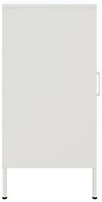 Aparadores 2 pcs 36x39x79 cm aço branco