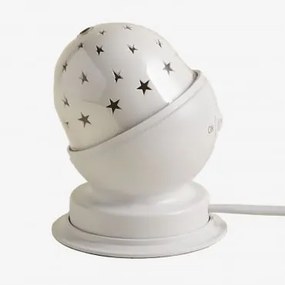 Luminária De Mesa Com Projetor Led Russell Kids Star Branco - Sklum