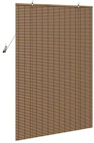 Persiana de Janela com cortinas Manual Castanho 110 x 160 cm Bambu