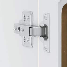 Armário de parede de cozinha porta vidro Lucca carvalho fumado