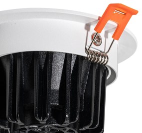 Set van 6 inbouwspots wit 9,5cm incl. LED 1300 lm dimbaar IP23 - Gaius