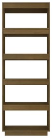 Estante/divisória 60x35x167 cm pinho maciço castanho mel