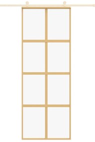 Porta deslizante 76x205 cm vidro ESG/alumínio dourado