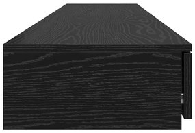 Gavetas de Cama vidaXL Pretas 180x36,5x16,5 cm em Madeira de Engenhari
