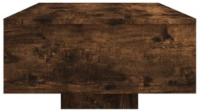 Mesa de centro com luzes LED 85x55x31 cm carvalho fumado