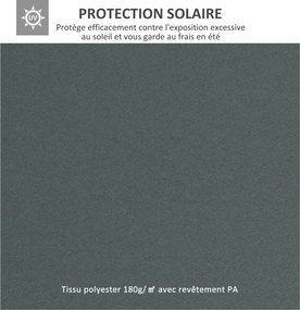 Tela de substituição para toldo de tenda, 3 x 4 (ESTRUTURA NÃO INCLUIDA) m, em poliéster de alta densidade, 180 g/m², cinzenta
