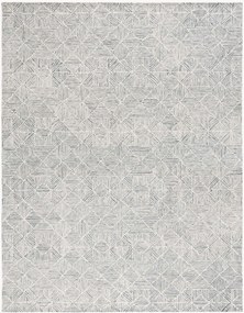 Tapete de lã artesanal de pelo curto Azure