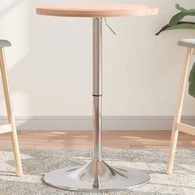 vidaXL Mesa de bar Ø50x90,5 cm madeira de faia maciça