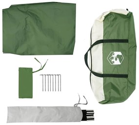 Lona de campismo 430x380x210 cm impermeável verde