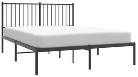 Estrutura de cama com cabeceira 135x190 cm metal preto