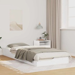 vidaXL Estrutura da Cama Branco 90 x 220 cm Madeira de Pinheiro Sólida