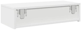 Prateleira parede c/ gavetas 60x26,5x15cm deriv. madeira branco