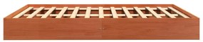Cama sem colchão 160x200 cm madeira pinho maciço castanho-mel