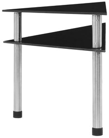 Estante de cozinha 49,5x35x26 cm vidro temperado preto