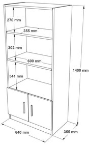 Estante VO4 – Branco – 64x140x35,5 cm