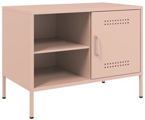 Móveis de TV 2 pcs 68x39x50,5 cm aço rosa