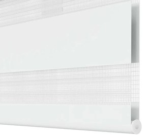 Estore de rolo 40 x 100 cm, linhas de zebra / Branco
