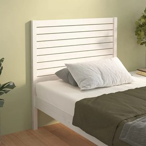 Cabeceira de cama 106x4x100 cm pinho maciço branco