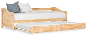 283150 vidaXL Estrutura sofá-cama de puxar 90x200 cm madeira pinho