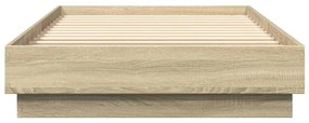 Estrutura de cama c/ luzes LED 100x200 cm carvalho sonoma