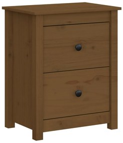 Mesas de cabeceira 2pcs 50x35x61,5 cm pinho maciço castanho mel