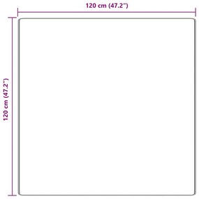 Tapete Shaggy Alto Pile Creme 120x120 cm PP