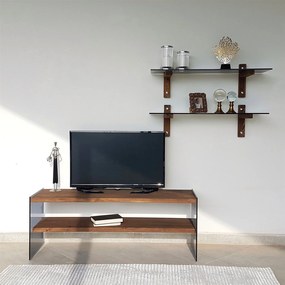 Móvel TV TV102 – Nogueira – 120 x 45 x 35 cm