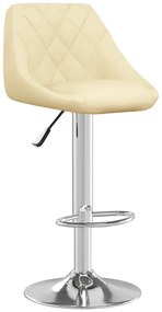 Bancos de bar 2 pcs couro artificial cor creme