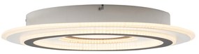 Plafon de design branco com cinza escuro redondo incluindo LED regulável - Taylor Design