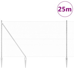 Cerca Hexagonal vidaXL 1,6x25 m Aço Galvanizado