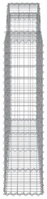 Cestos gabião arqueados 8pcs 200x30x120/140cm ferro galvanizado