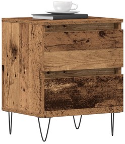 Cômoda de Cabeceira vidaXL Madeira Antiga 40x35x50 cm Madeira de Engen