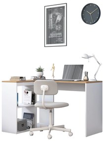 Secretária de Estudo HA113 – Carvalho Branco – 120 cm x 74,8 cm x 50 c