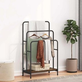 vidaXL Cabideiro com prateleira Carvalho Defumado 60 x 30 x 100,5 cm