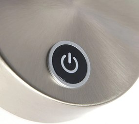 Candeeiro de parede moderno em aço com LED e dimmer tátil - Arch