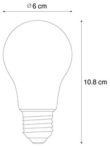 Conjunto de 5 Lâmpada LED E27 A60 Lux Sensor 2.5W 250lm 3000K