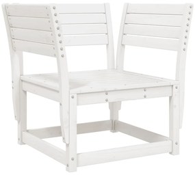 5 pcs conjunto de sofás de jardim madeira pinho maciça branco