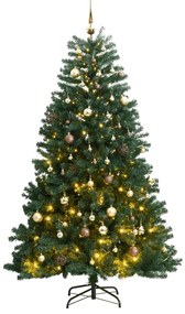 vidaXL Árvore Natal artificial articulada c/ 150 luzes LED+bolas 150cm