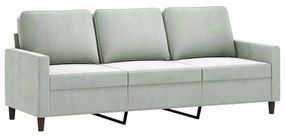 Sofá Hope Chaise Longue -  Com Apóio de Pés - Cor Cinzento Claro - Em