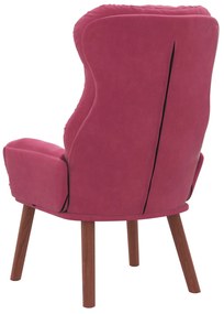Poltrona Relaxante Vermelha de Veludo