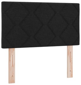 Cama Box com Colchão Preto 120x190 cm Tecido
