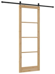 Porta Deslizante vidaXL com Conjunto de Ferragens 'ORKDAL'83x232 cm