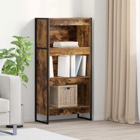 vidaXL Gabinete de Livros Carvalho Fumê 80 x 30 x 155 cm