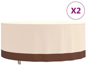 vidaXL Capas p/ mobília de jardim 2 pcs Ø 213x71 cm tecido oxford 600D