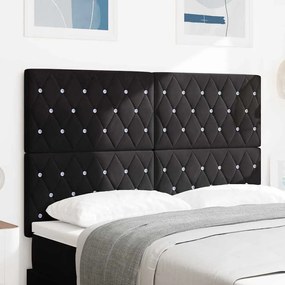 vidaXL Cabeceira LED preta de 72 cm em veludo