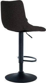 Conjunto de 2 bancos altos Jerry em tecido com estrutura preta 87-108,5 x 43 x 46,5 cm Preto