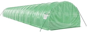 Estufa com estrutura de aço 60 m² 20x3x2 m verde