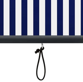 Estore de rolo para exterior 60x250 cm azul e branco