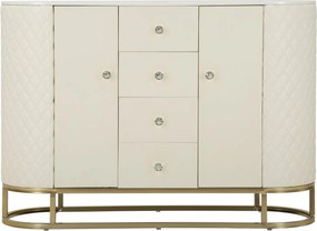 ARMARIO SHARON 120X40X85 CM BRANCO E DOURADO